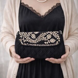 Vera Bradley Gala Embroidered Quilted Mini Shoulder Bag Y2K Coquette Balletcore